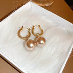 58# Ear Ring-Golden Pearl