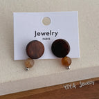 Brown Wood Earrings
