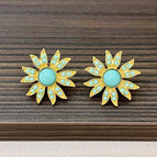 2405362A Sunflower Earrings (S925 Silver Needle)