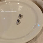 Metal Love Stud Earrings