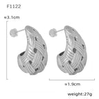 F1122-Steel Earrings Ke64633-K