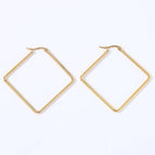 3 Diamond Earrings Gold