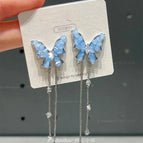 7097【Beaded Tassel Ear Clip without Pierced Ears】
