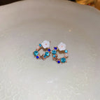 9# Silver Needle-Blue Flowers