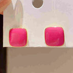 Rose Pink Ear Studs O38