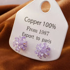 18K Gold Amethyst [925 Silver Needle Plated Needle]