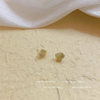 Heart-shaped Sparkling Diamond Earrings