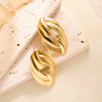 Ed030 Stud Earrings Gold