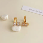 Gold Bow Zircon-18K Plating