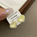 2241 Yellow Macaron Jelly Heart Silver Needle