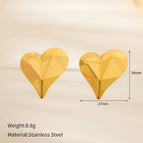 Love heart stud earrings