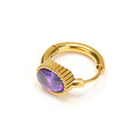 Golden Oval Purple Diamond