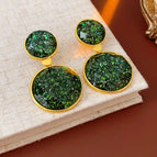 59# Silver Needle-Gold/1.3*1.1cm-Green