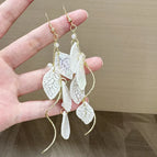 Versatile acrylic petal tassel ear hooks
