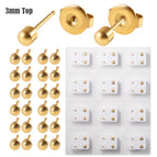 3mm Gold Glazed Surface Ear Stud