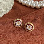 Burgundy Red Pearl-Silver Needle