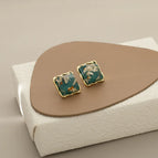 【2265】Green Square Ear Needle
