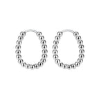 Steel Ball Egg-Shaped Steel Color (a Pair)