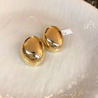 53# Silver Needle-Gold-Half Oval (Real Gold Plating)