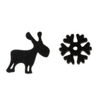 Deer Snowflake Black