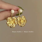 Metal Flower Earrings