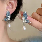 Crystal butterfly earrings