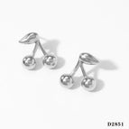 Silver Cherry-Shaped Earrings D2851