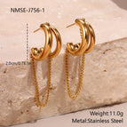 NMSE-J756-1 Gold Earrings