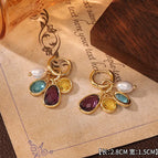 6#Dopamine Crystal Earrings