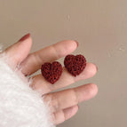 10# Silver Needle-Red Woven Heart