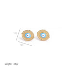 Gold / Oval Sky Blue Big Eyes
