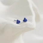 Sapphire Blue Heart/1 Pair