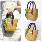 (Yellow Bag 16cm) with [Brown] Hand Strap