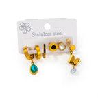 Butterfly Blue Zirconium Earrings Set 0081