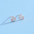 Rose Gold Small Fish Stud Earrings