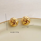 03 Braided Twist Button Gold