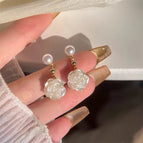 Pearl White Rose Pearl【E0199 Silver Needle】