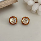 Square ear studs