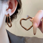 87# Silver Needle-Gold/1.3*1.1cm-Coffee Color Love