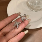 45# butterfly hollow zircon mosquito coil ear clip