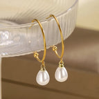 Gold / Small Pearl Ear Hook