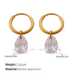 EH1267WEG White Zirconium Earrings