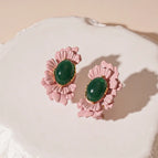 112# Silver Needle-Pink-Green Flowers