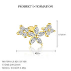 E4793-gold Color/pair / 925 Silver