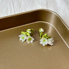 25#Ear Clip-Double Flower