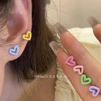 Love element colorful earrings set of 6 pieces