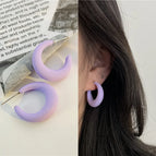 0290 Gentle Purple Crescent 925 Silver Needle