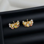 Zircon Ginkgo Leaf-Silver Needle
