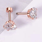 5mm Rose Gold with White Zirconium