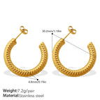 EH1277GL Gold Large Earrings